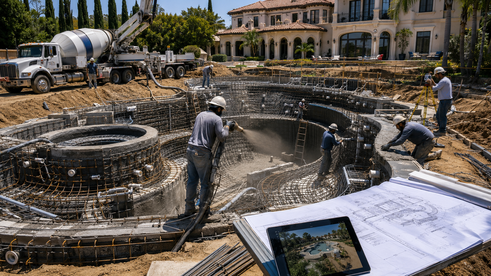 Concrete Pool Installation in Abu Dhabi - swimming pool service 19
