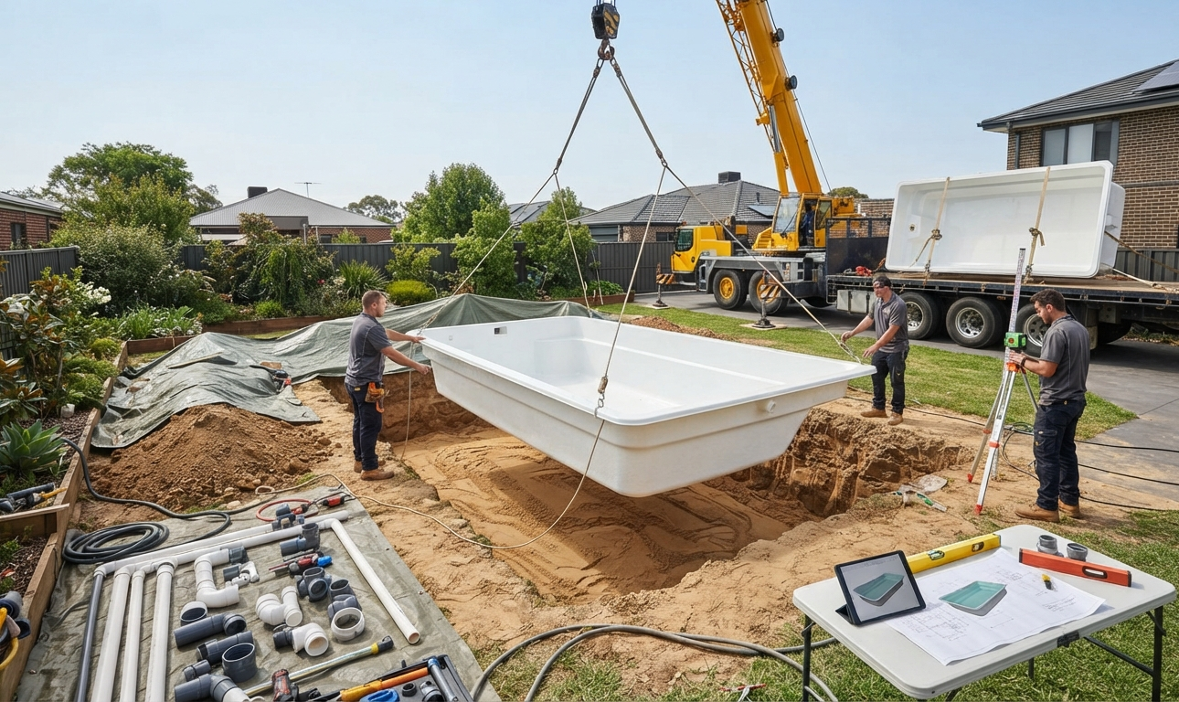 Fiberglass Pool Installation in Abu Dhabi - swimming pool service 18