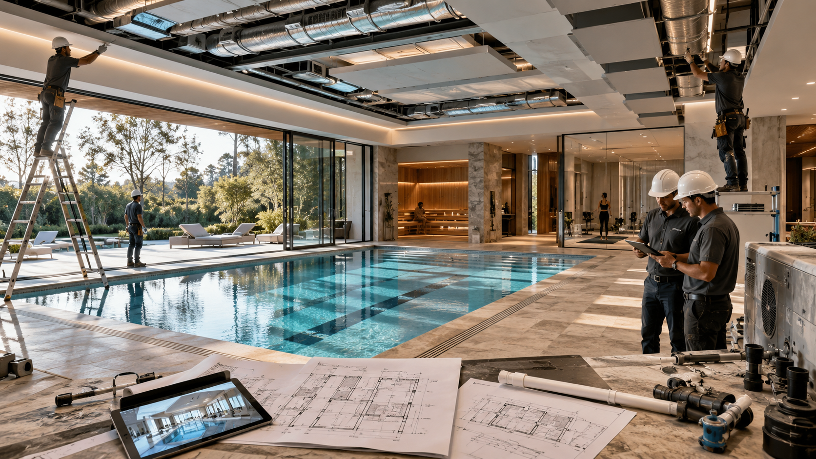 Indoor Pool Installation in Abu Dhabi - swimming pool service 22