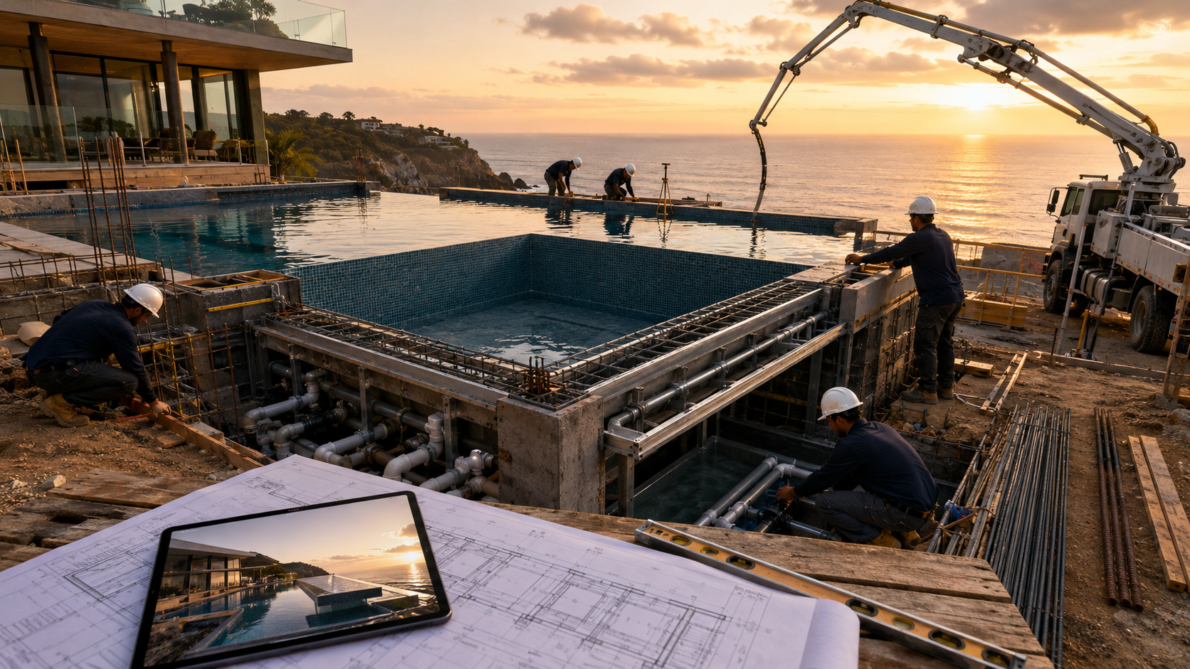 Infinity Pool Installation in Abu Dhabi - swimming pool service 20