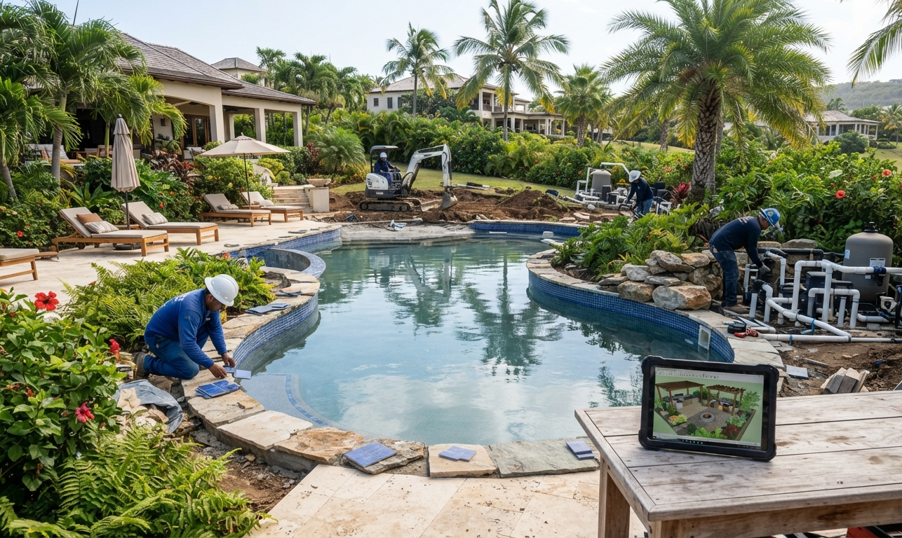 Outdoor Pool Installation in Abu Dhabi - swimming pool service 23