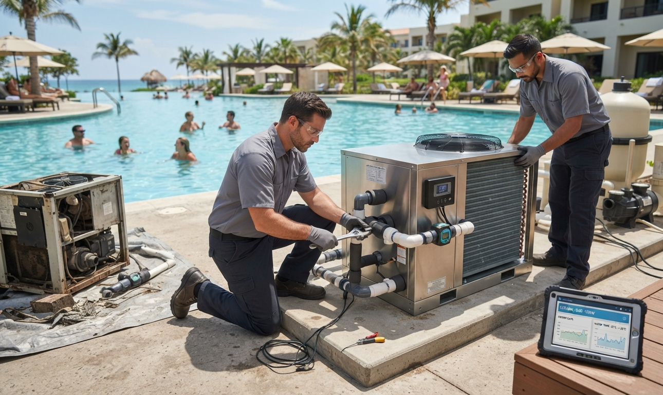 Pool Chiller Installation in Abu Dhabi - swimming pool service 27