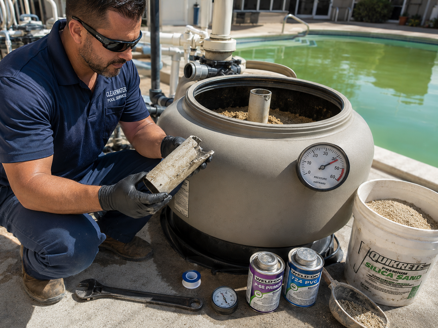Pool Filter Repair in Abu Dhabi - swimming pool service 9