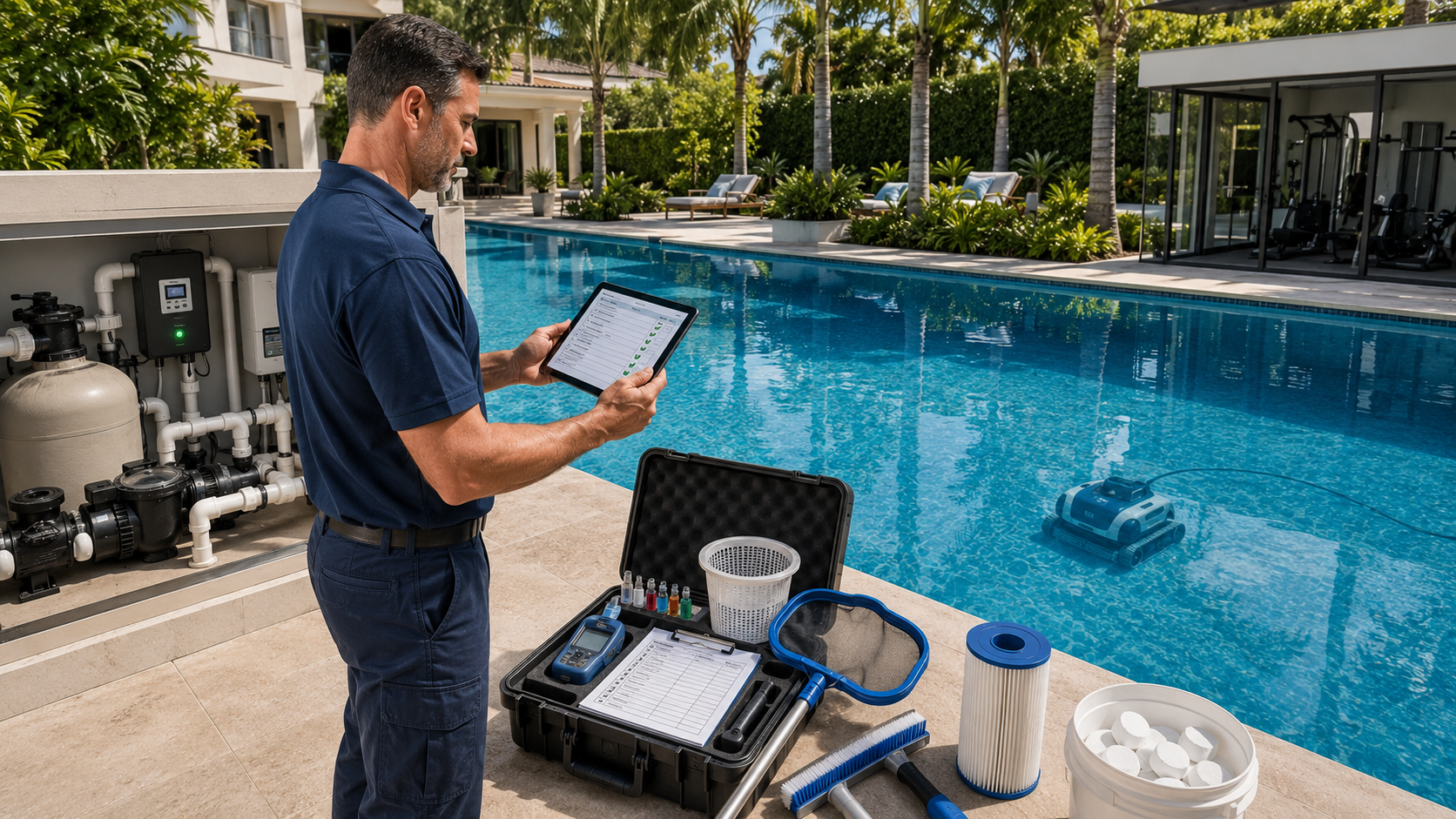 Pool Maintenance Contract in Abu Dhabi - swimming pool service 14